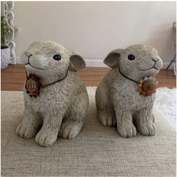 🪞 SET bunny garden figurines keep safe key hideaway set- home & garden - Picture 4 of 5